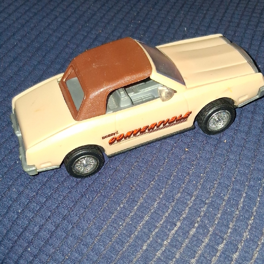 This Item Is A Vintage Buddy L Plastic Pull Back Convertible Toy Car 1980